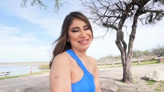 Picking up curvy Latina beauty via dating app
