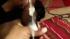 Very Huge Cock Black Explodes With Helping Hand